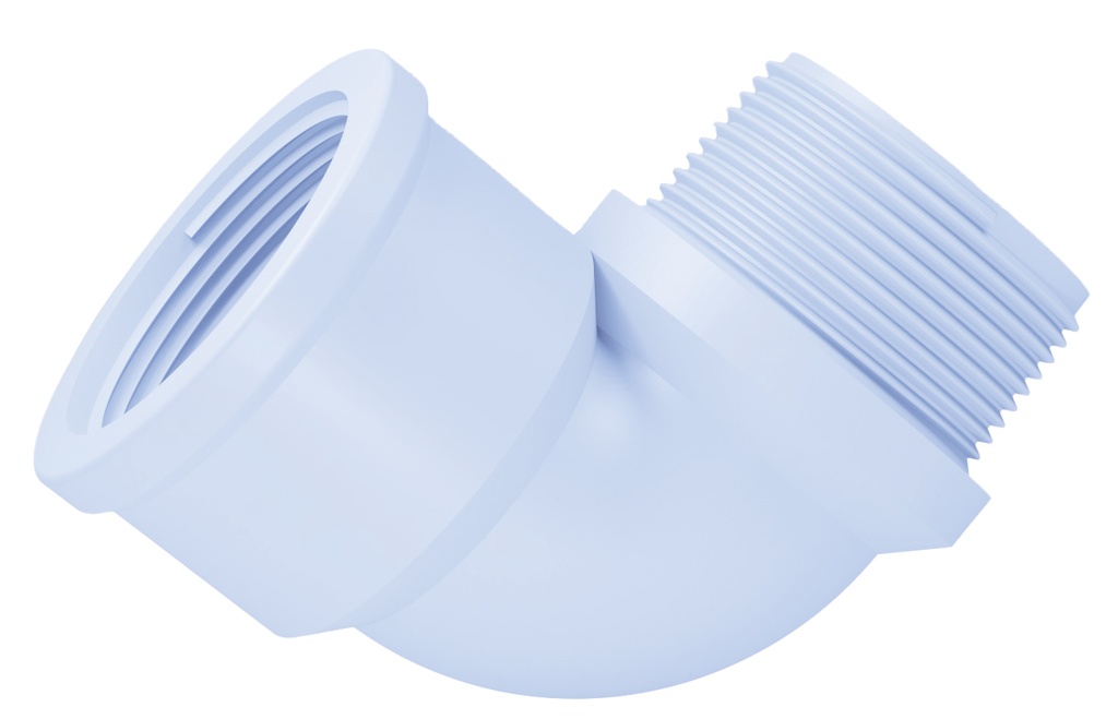 Polymer adhesive elbow